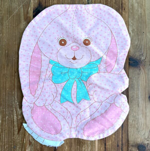 Vintage Cut & Sew Fabric Panel Spring Mills Bunny Rabbit 7640 Pillow Not Stuffed